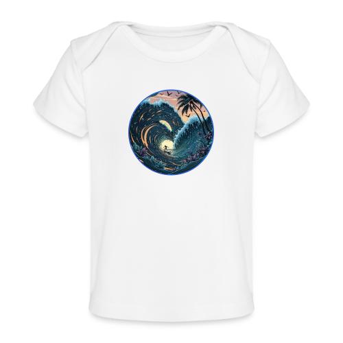 Double Barrel Flower Wave - Baby Organic T-Shirt