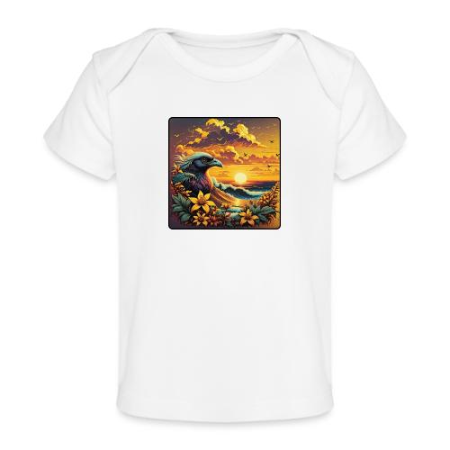 Sunset Wave Bird - Baby Organic T-Shirt