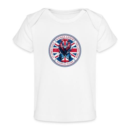 England Lion Emblem T Shirt, Flag Pride Gift - Baby Organic T-Shirt