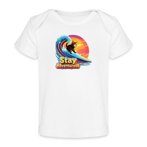 Surfing Kitten Adventure - Baby Organic T-Shirt