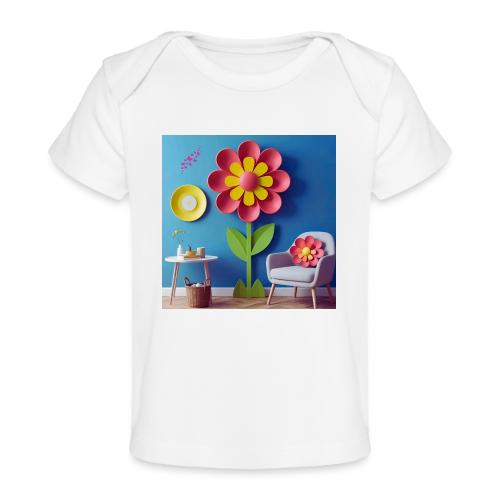 Flower design and harmony of environmental well-be - Baby Organic T-Shirt