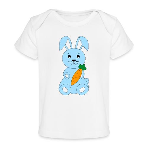 Cute Blue Bunny — Newborn Baby and Nursery Gift - Baby Organic T-Shirt