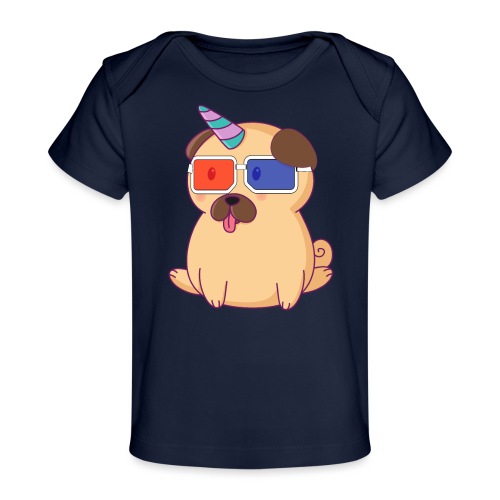 Dog with 3D glasses doing Vision Therapy! - Baby Organic T-Shirt