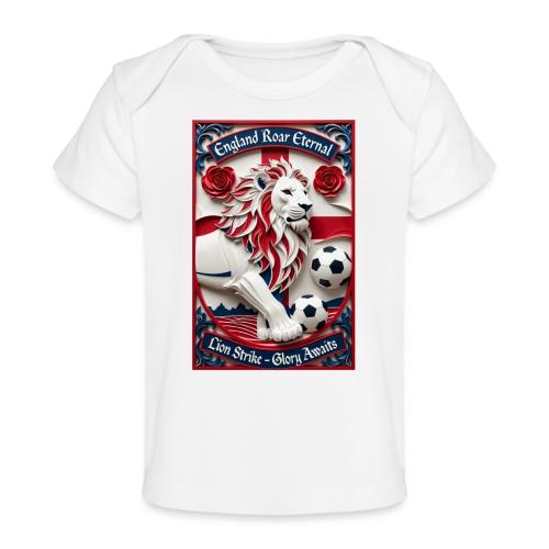 England Lion Soccer T Shirt, Football Pride Gift - Baby Organic T-Shirt
