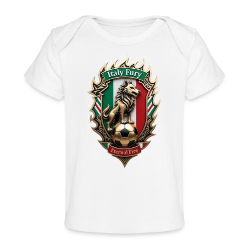 Italy Wolf Fury T-Shirt, Italian Flag Pride Gift - Baby Organic T-Shirt
