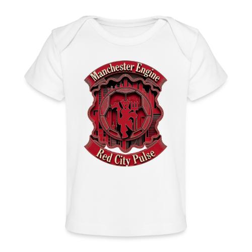 Red Manchester T Shirt, Red Soccer City Pride Gift - Baby Organic T-Shirt