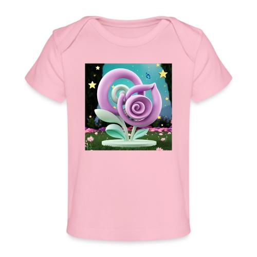 Lila Bloom | Double Floral Eco-Inspired Art - Baby Organic T-Shirt