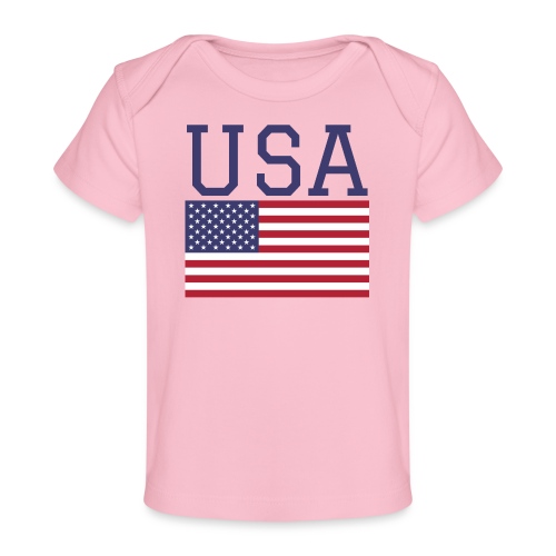 USA American Flag - Fourth of July Everyday - Baby Organic T-Shirt