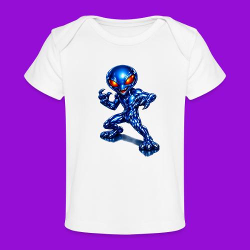 Angry Blue Alien - Baby Organic T-Shirt