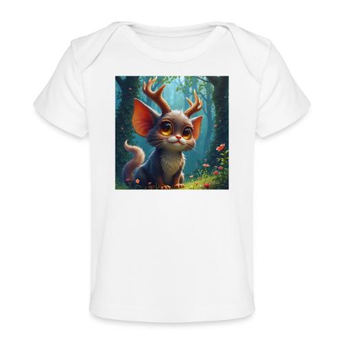 Magical Forest Creature with Deer Horns - Baby Organic T-Shirt