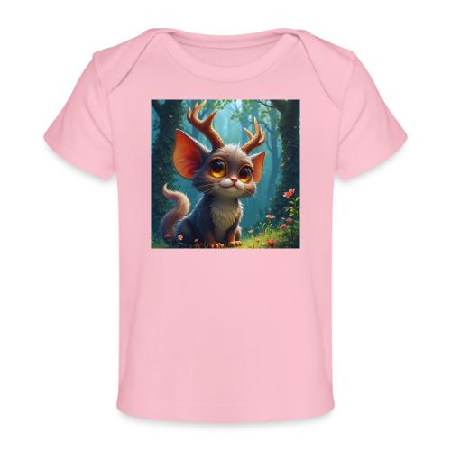 Magical Forest Creature with Deer Horns - Baby Organic T-Shirt