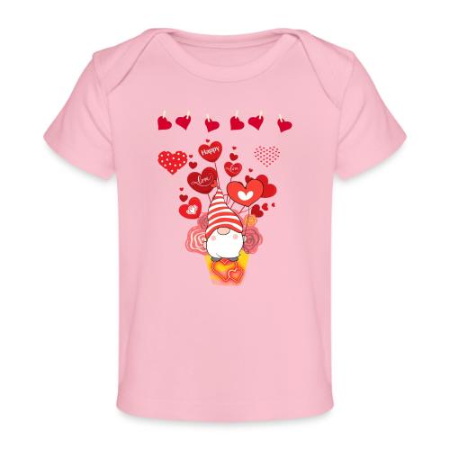 Design wrapped in love hearts, vibrating in love. - Baby Organic T-Shirt