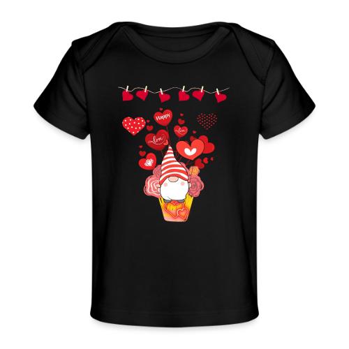 Design wrapped in love hearts, vibrating in love. - Baby Organic T-Shirt