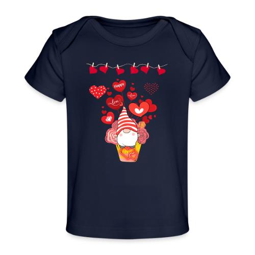 Design wrapped in love hearts, vibrating in love. - Baby Organic T-Shirt