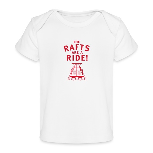 Traveling With The Mouse: Rafts Are A Ride (RED) - Baby Organic T-Shirt