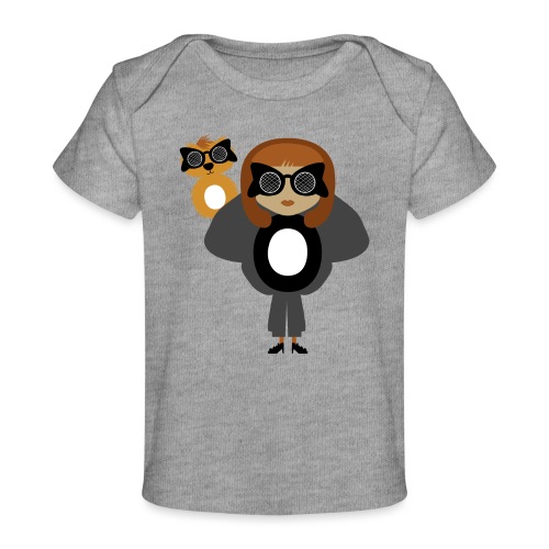 Alphabet letter O - Fashion Girl and Creature - Baby Organic T-Shirt