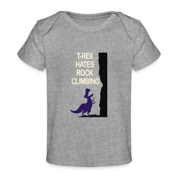 Rock Climbing - Baby Organic T-Shirt - heather grey - Front