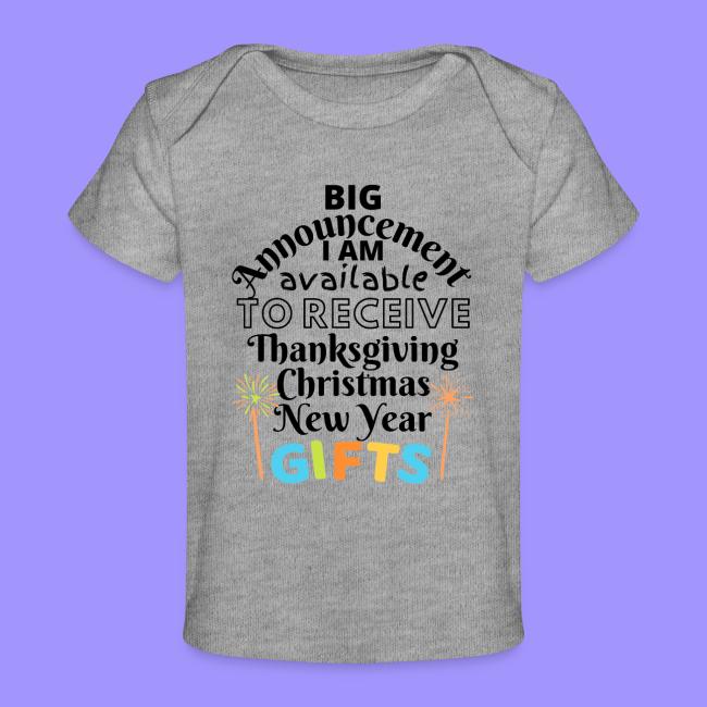 Announcement Thanksgiving Christmas New Year Gifts