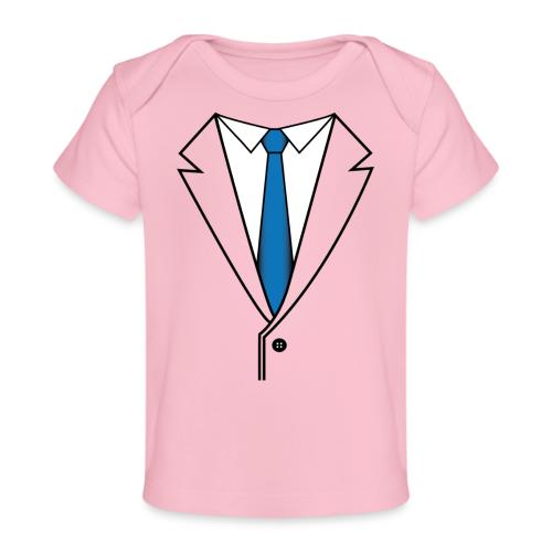 Suit with Blue Tie - Baby Organic T-Shirt