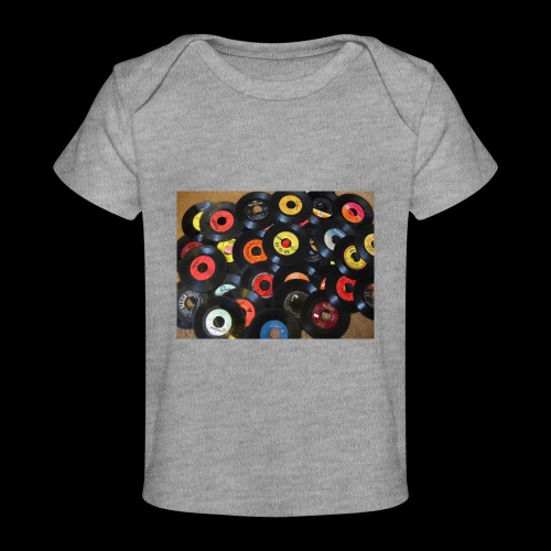 Vinyl Record Pile - Baby Organic T-Shirt