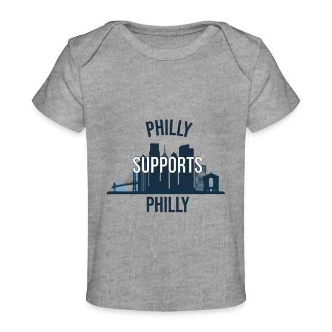 Philly Supports Philly skyline blue transparentbg