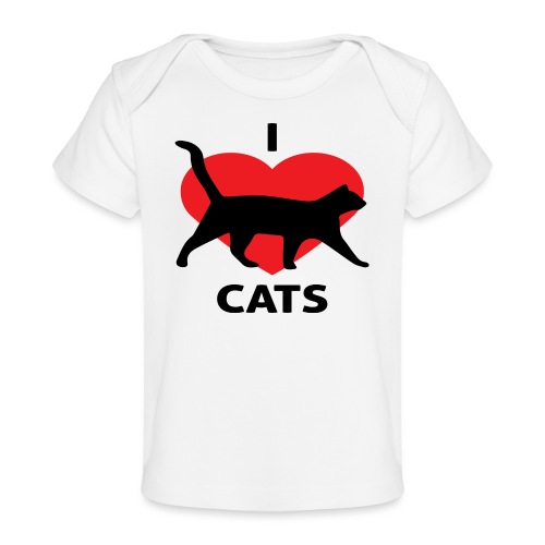 I Love Cats - Baby Organic T-Shirt