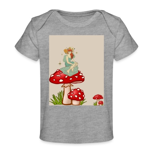 Fairy Amongst The Shrooms - Baby Organic T-Shirt