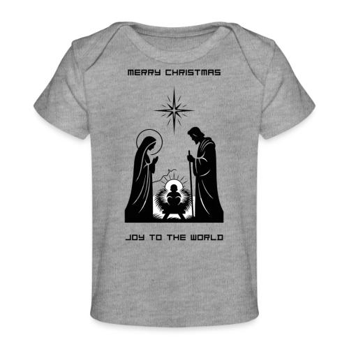 Joy to the World T-Shirt | Minimalist Nativity - Baby Organic T-Shirt