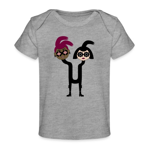 Alphabet Letter U - Strange Two Headed Woman - Baby Organic T-Shirt