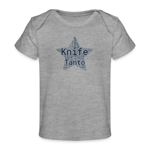 Knife Word Art Design in a Star - Baby Organic T-Shirt