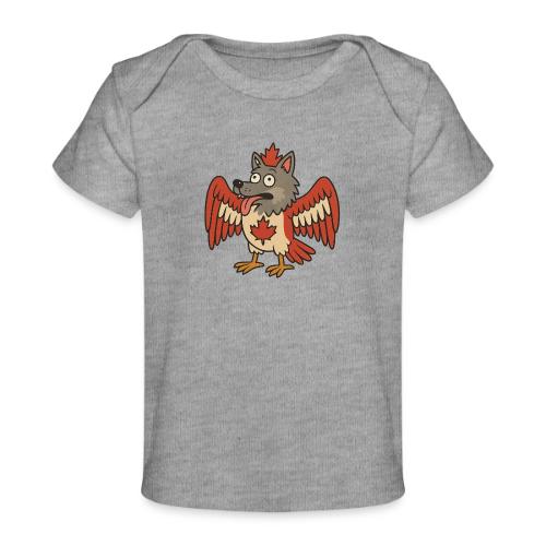 Maple-Mad Wolfbird – Quirky Canadian Creature - Baby Organic T-Shirt