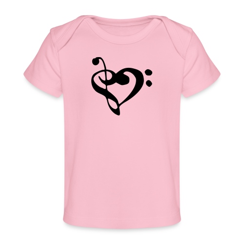 musical note with heart - Baby Organic T-Shirt