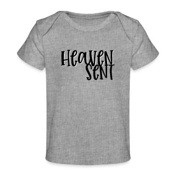 Heaven Sent - Baby Organic T-Shirt - heather grey - Front