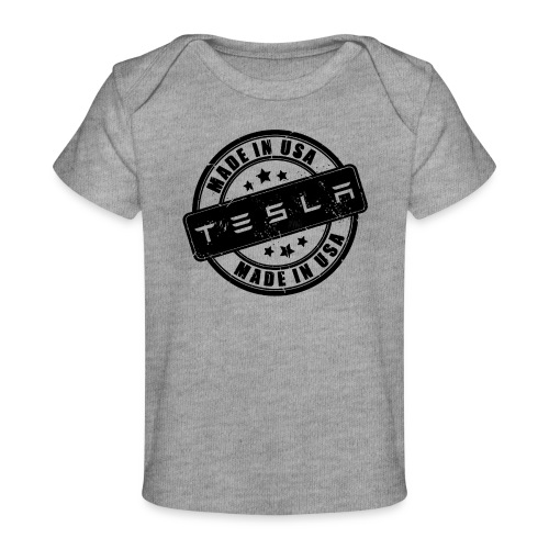 Tesla Made In US BLK - Baby Organic T-Shirt
