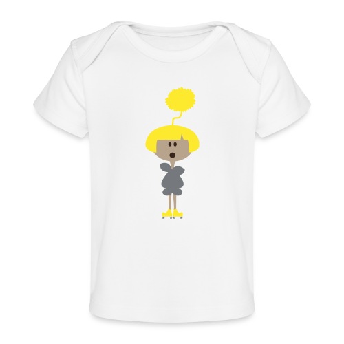 Pom Pom Girl Rollerskating - Baby Organic T-Shirt