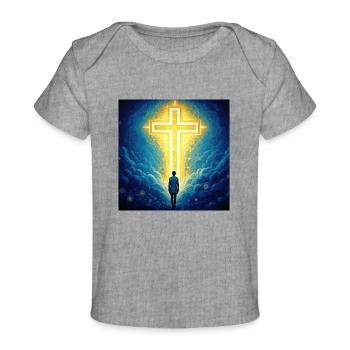 HEAVEN BOUND! - Baby Organic T-Shirt - heather grey - Front