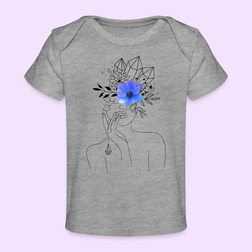 Third Eye Flower Goddess - Crystal Design - Baby Organic T-Shirt