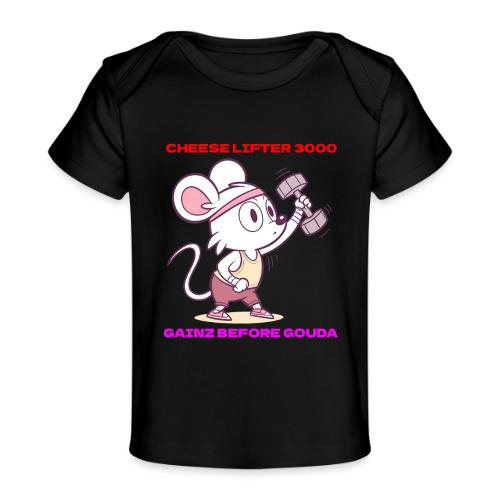Cheese Lifter 3000 | Funny Gym Rat Mouse tshirt - Baby Organic T-Shirt