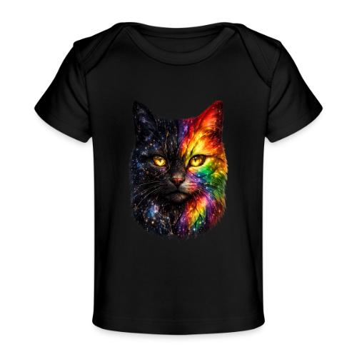 Cosmic Galaxy Rainbow Cat - Baby Organic T-Shirt