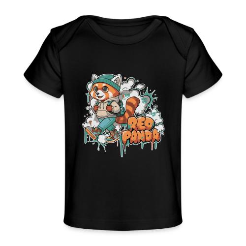 Red Panda Street Graffiti Vibes - Baby Organic T-Shirt