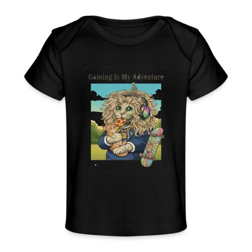 Gaming Cat Adventure: Pizza & Skates - Baby Organic T-Shirt