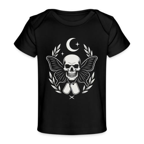 Skull butterfly dog tags - Baby Organic T-Shirt