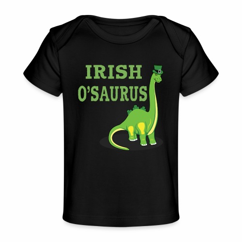 St Patrick's Day Irish Dinosaur St Paddys Shamrock - Baby Organic T-Shirt
