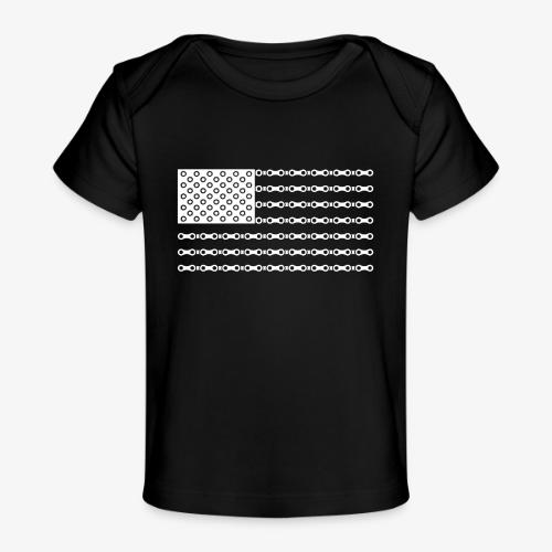 Bicycle Chain American Flag - Baby Organic T-Shirt