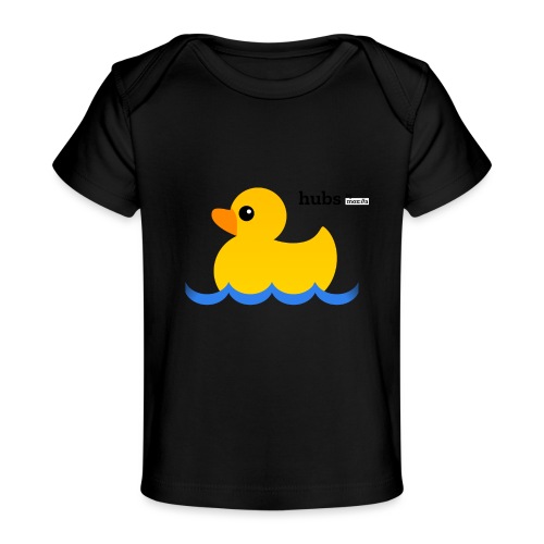 Hubs Duck - Wordmark and Water - Baby Organic T-Shirt