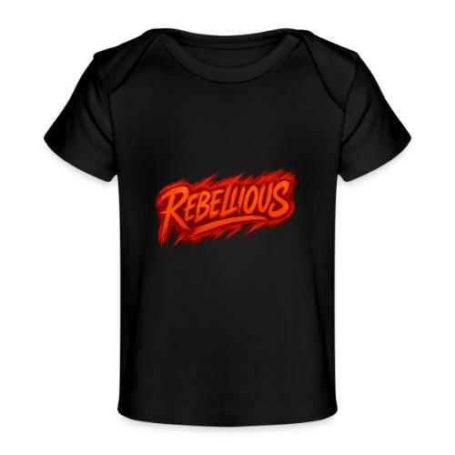 Rebellious Graffiti Neon Orange Streetwear T-Shirt - Baby Organic T-Shirt
