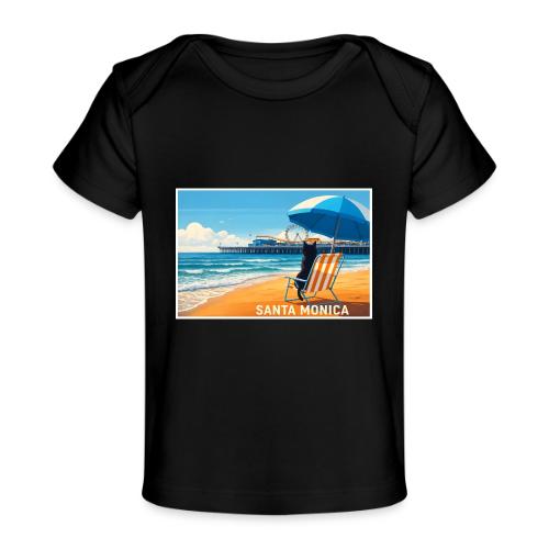 Santa Monica Beach Cat - Baby Organic T-Shirt