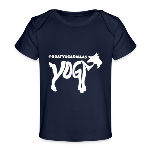 Goat Yoga Dallas White Logo - Baby Organic T-Shirt