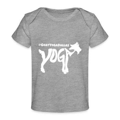 Goat Yoga Dallas White Logo - Baby Organic T-Shirt