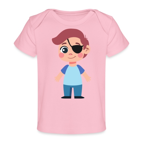 Boy with eye patch - Baby Organic T-Shirt
